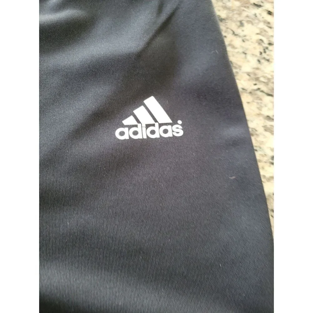 Adidas‎ Climalite Pants Mens M Black Gathered Ankle Track Jogger Sweats Athletic